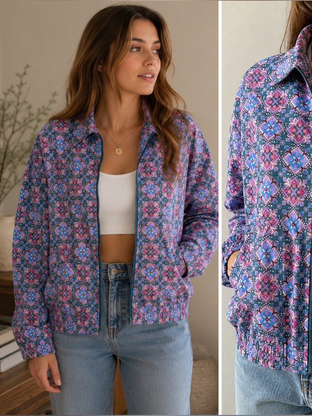 VTG Ellesse Printed Coat